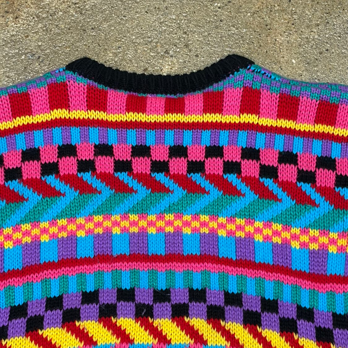 90s USA 빈티지 패턴 니트 상품이미지8