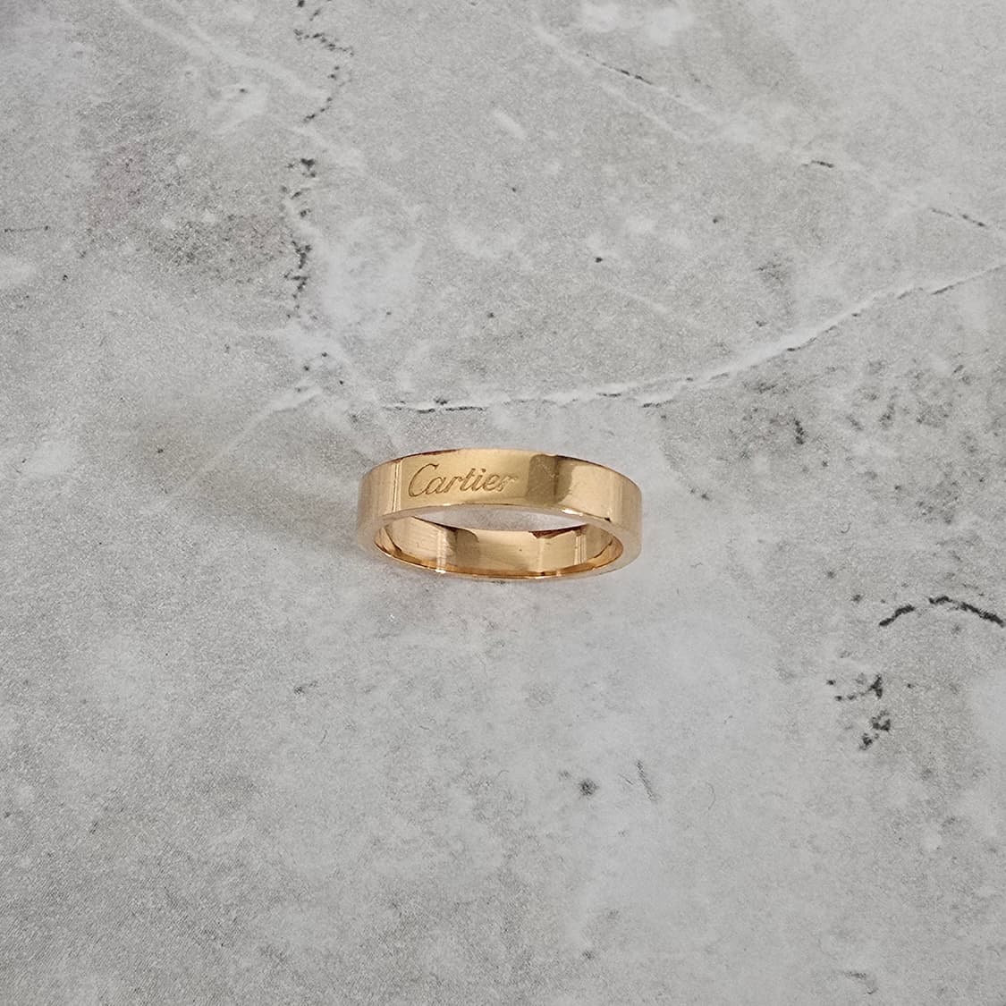 까르띠에 C 드 웨딩 링 반지 4mm 18k 핑크 골드 판매 상품이미지4