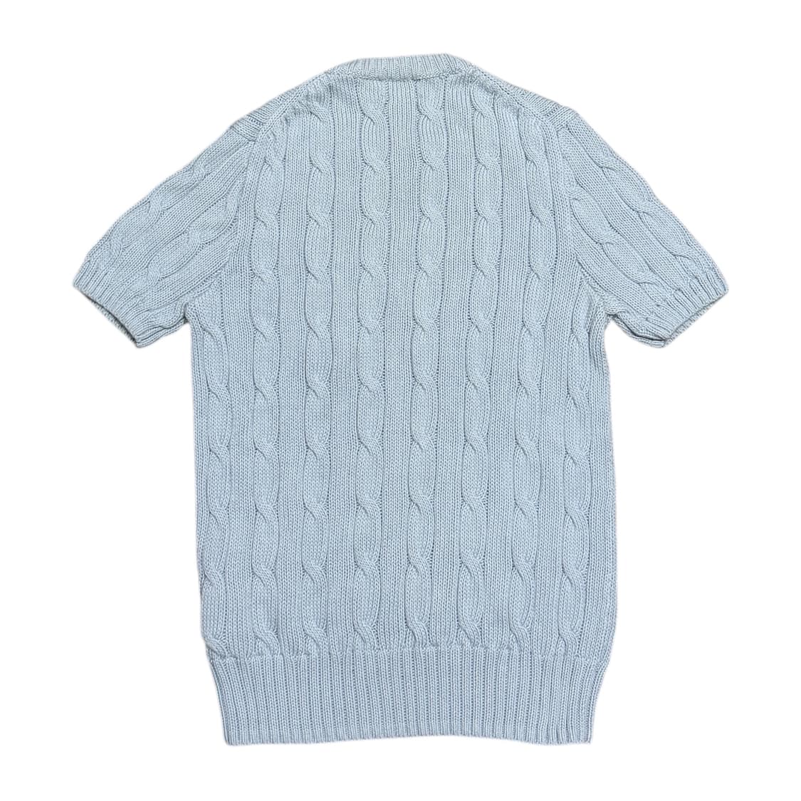 폴로 랄프로렌 꽈배기 케이블 니트 반팔 소라 블루 S 상품이미지2