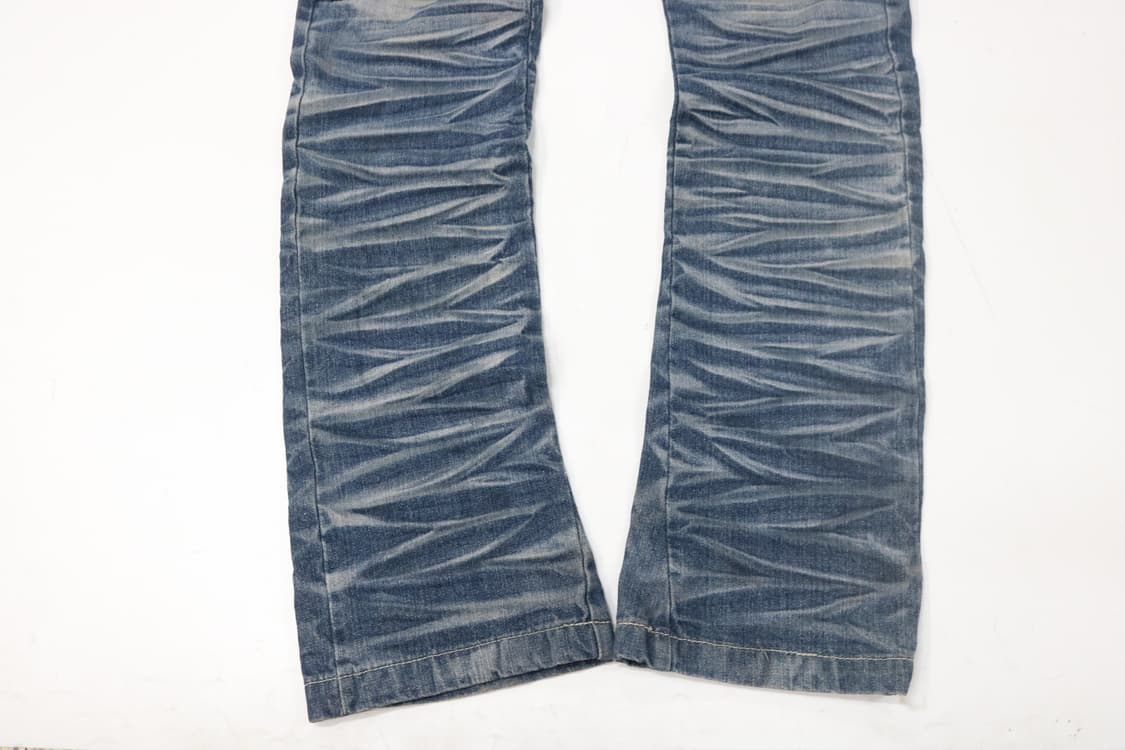 DAILY NEWS 데일리뉴스 빈티지 카고 스트라이프 워싱 데님 팬츠 상품이미지5