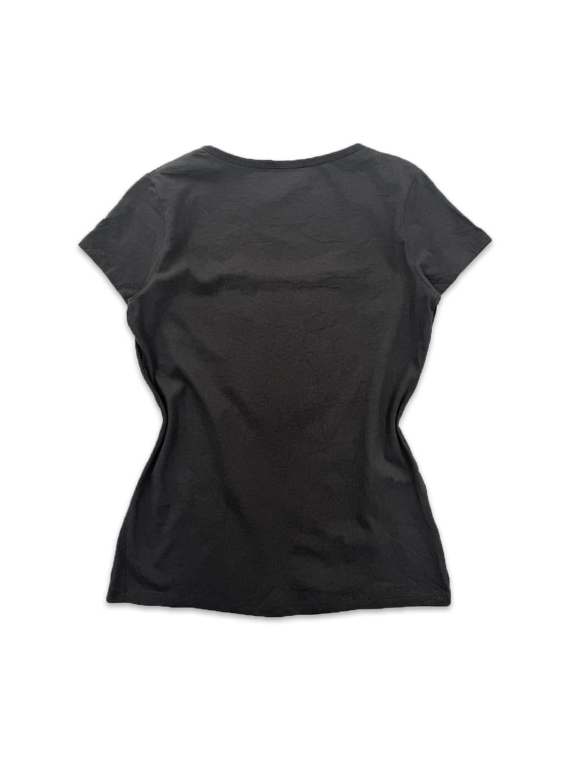 빈티지 챠콜 그레이 프릴 티셔츠 상품이미지4