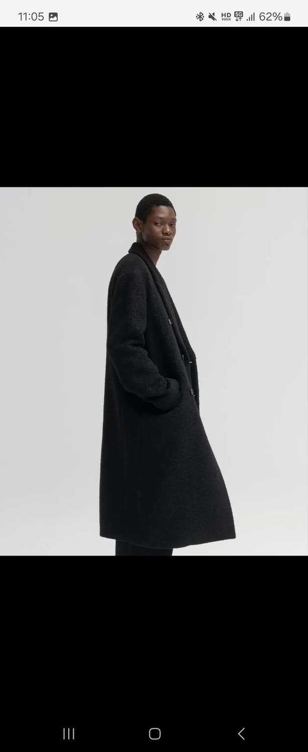 인사일런스 블랙 롱 코트 상품이미지5