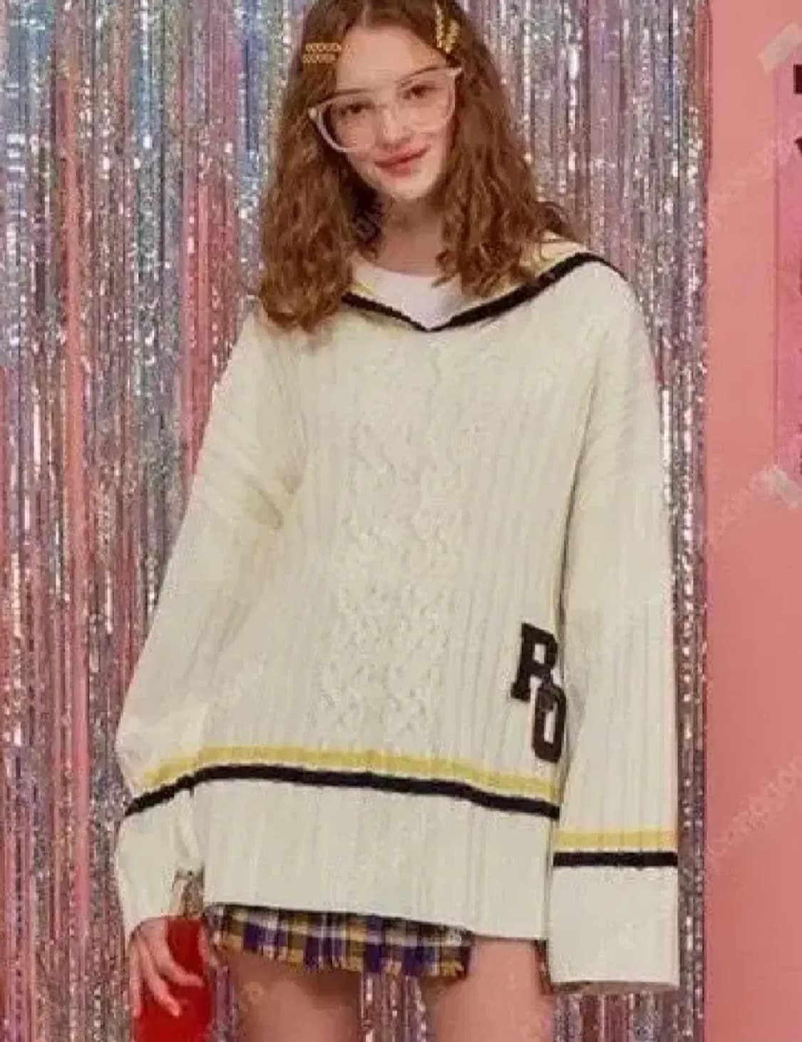 로라로라 세일러카라 니트 free (새상품급) 상품이미지1