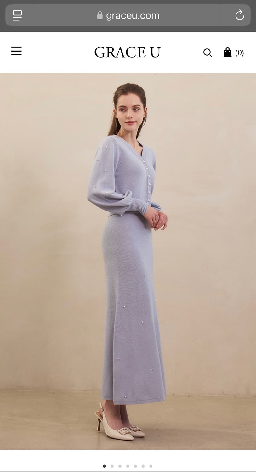 그레이스유 캐시 울 가디건 스커트 세트  상품이미지1