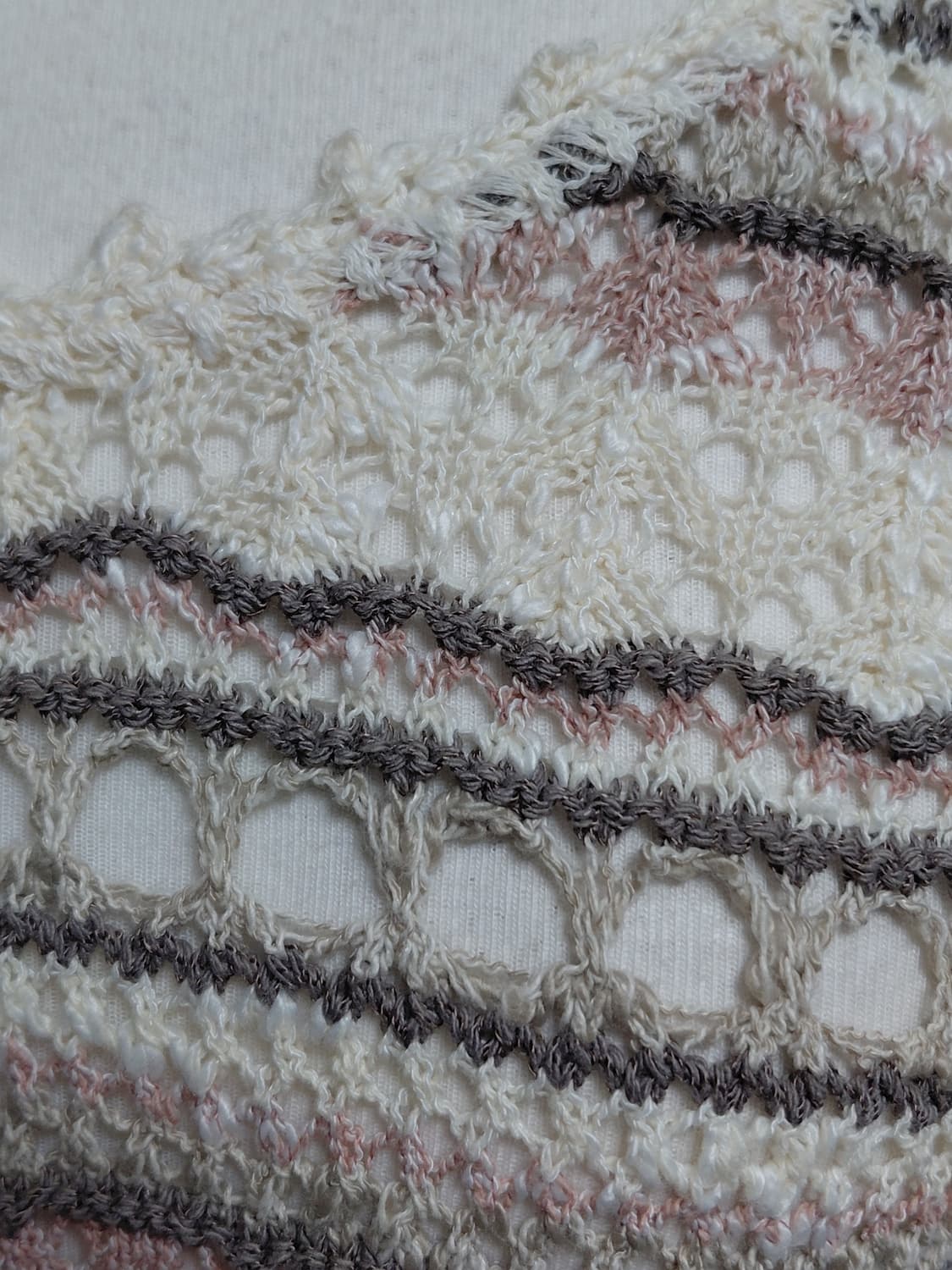 [빈티지] 니트 반팔 탑 허리끈 펀칭 상품이미지4