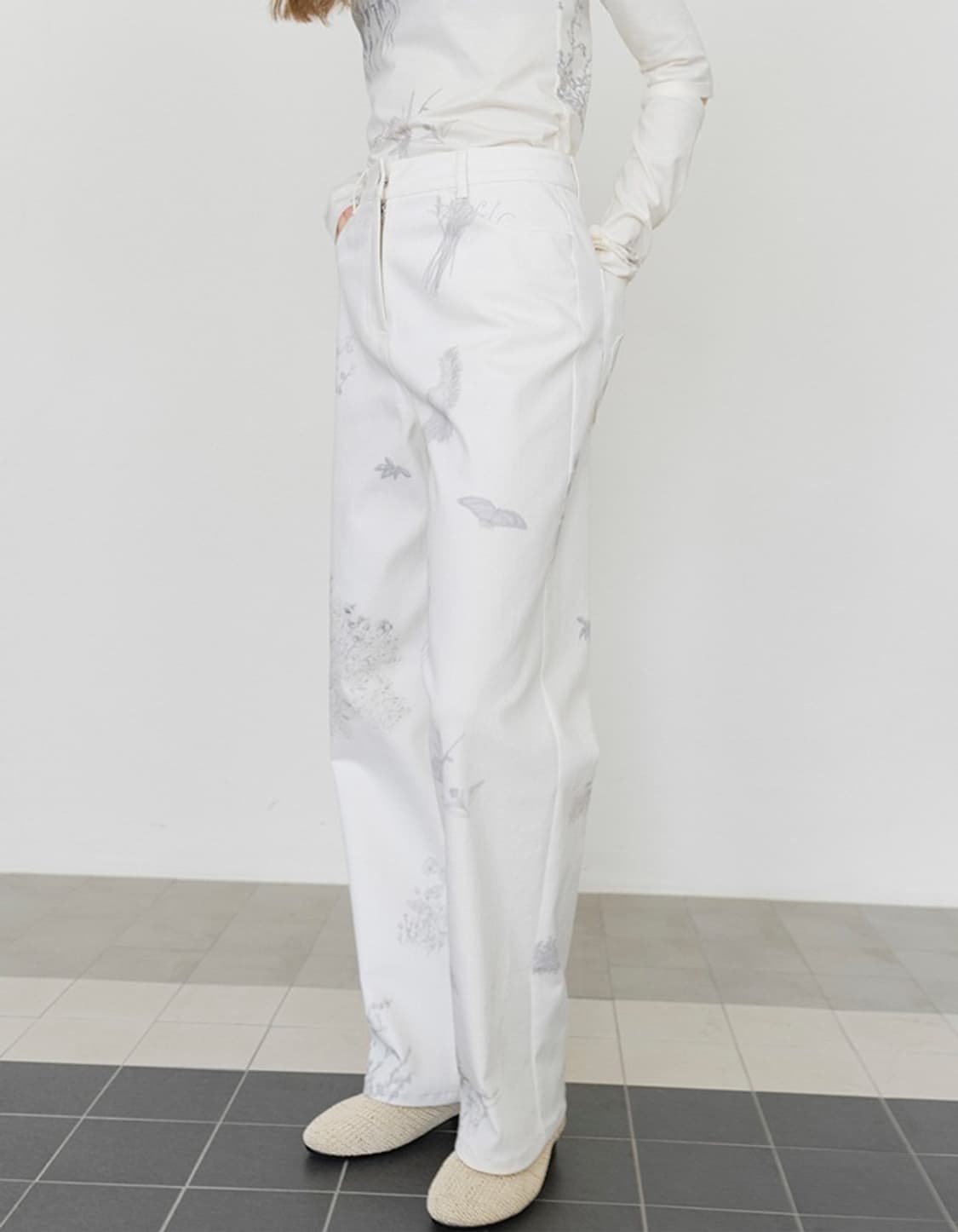 COSMOSS 코스모스 WILD FLOWER WHITE DENIM 상품이미지2