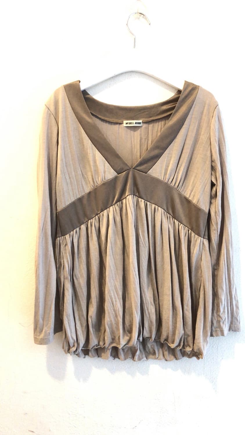 실크 애쉬 베이지 블라우스 상품이미지2