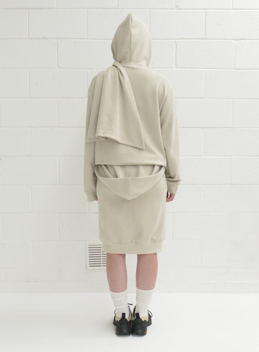 tiles hoodie skirt (grey)   상품이미지2