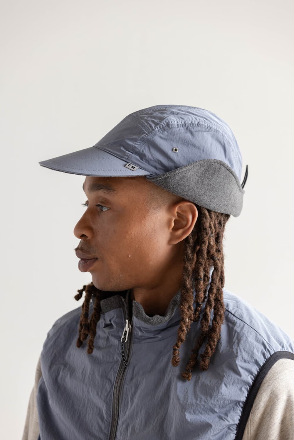 Ends and Means 엔즈앤드민즈 폴라텍 이어 플랩 캠프캡 애쉬블루 상품이미지6