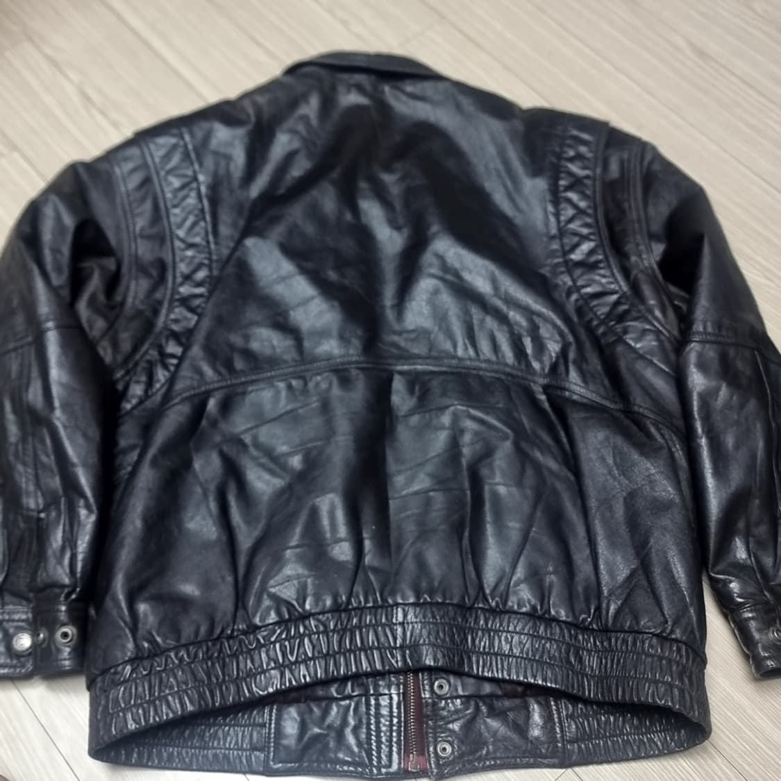 코오로 80-90년대 빈티지 블랙 가죽 자켓(100) 상품이미지2