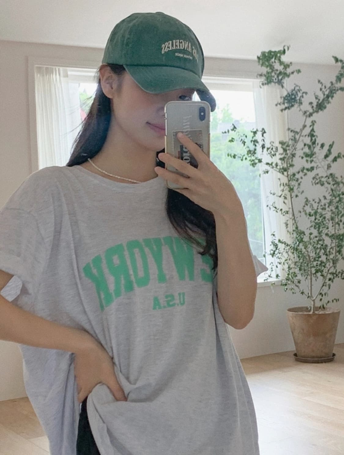 빈티지 워싱그린 볼캡 상품이미지1