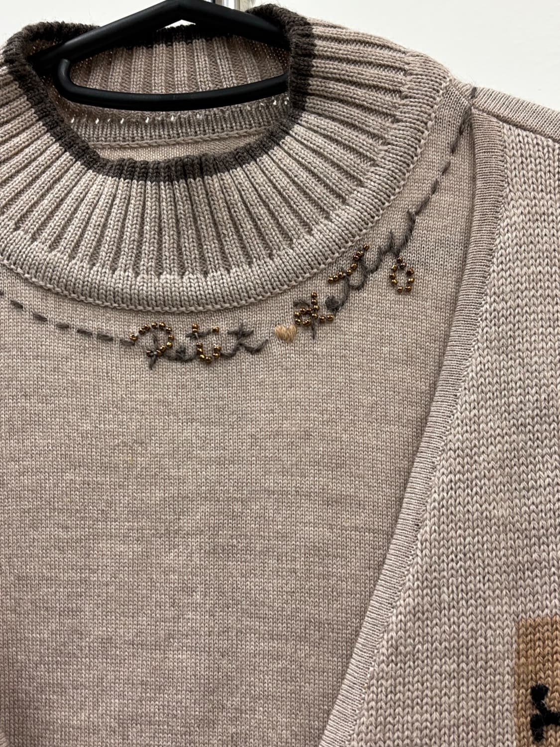 빈티지 울100% 브라운 니트 상품이미지5