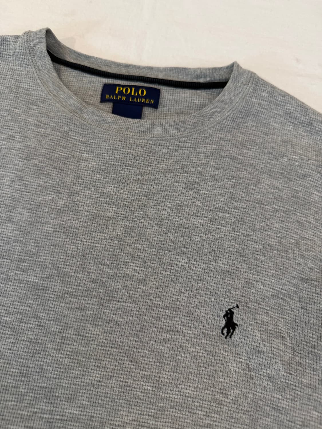 폴로 랄프로렌 와플 써멀 롱슬리브 긴팔티 그레이 상품이미지2