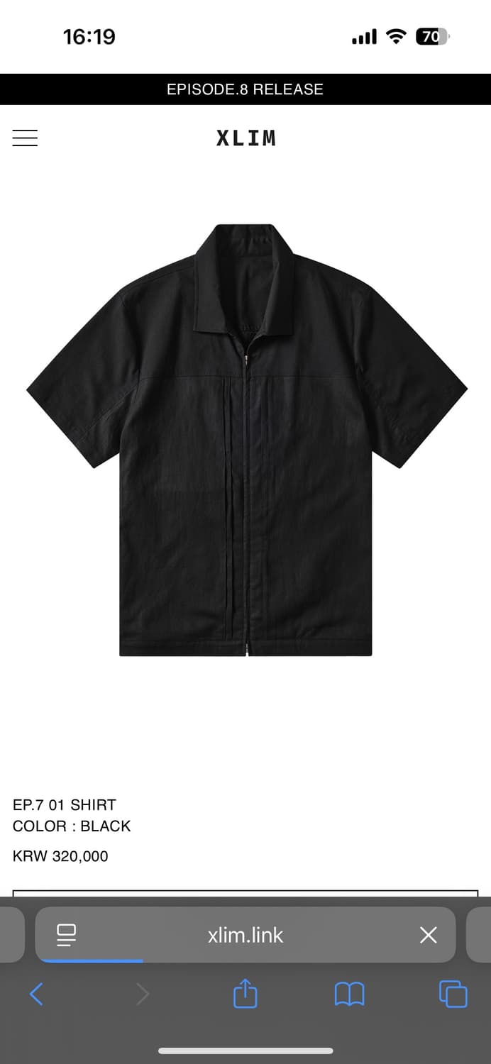 엑슬림 Xlim ep.7 01 shirt [L] 상품이미지1