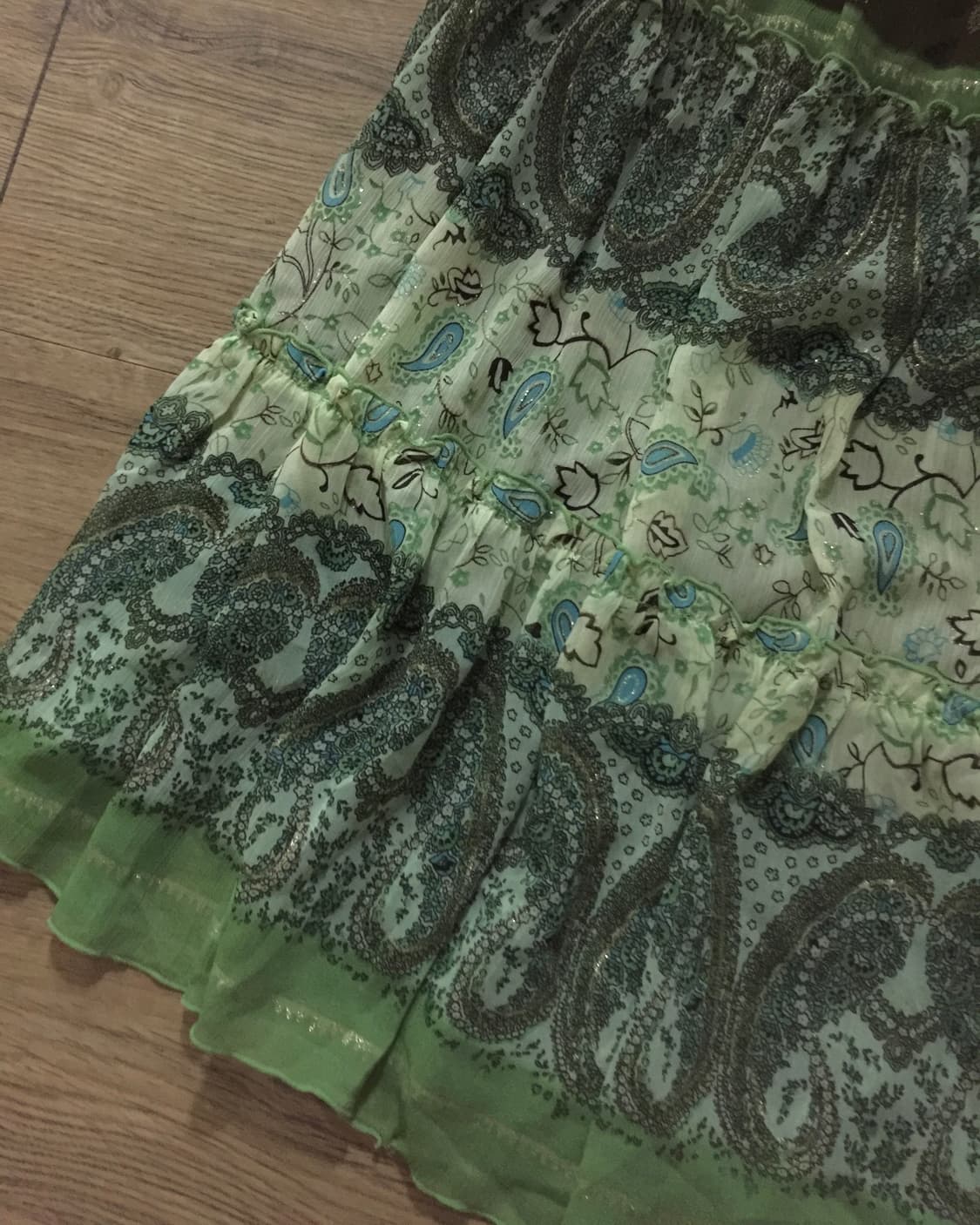 Green patch skirt 상품이미지4