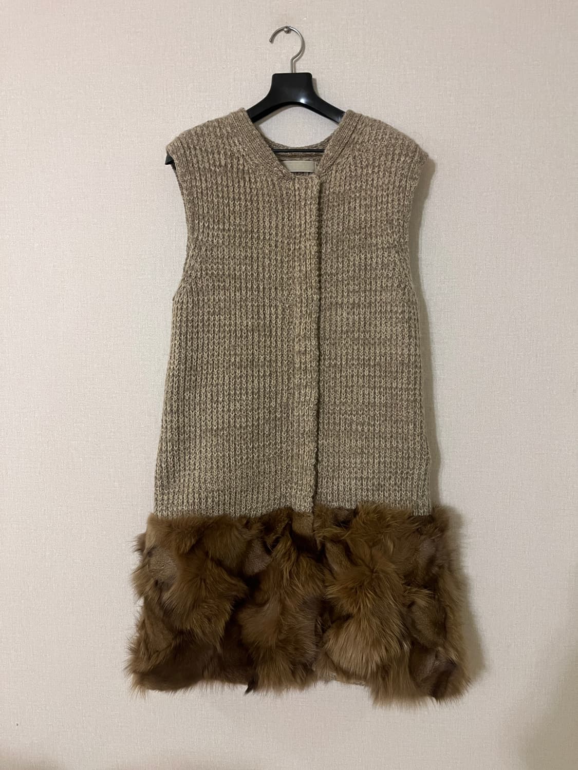 MINE 니트 털 조끼 원피스  상품이미지2