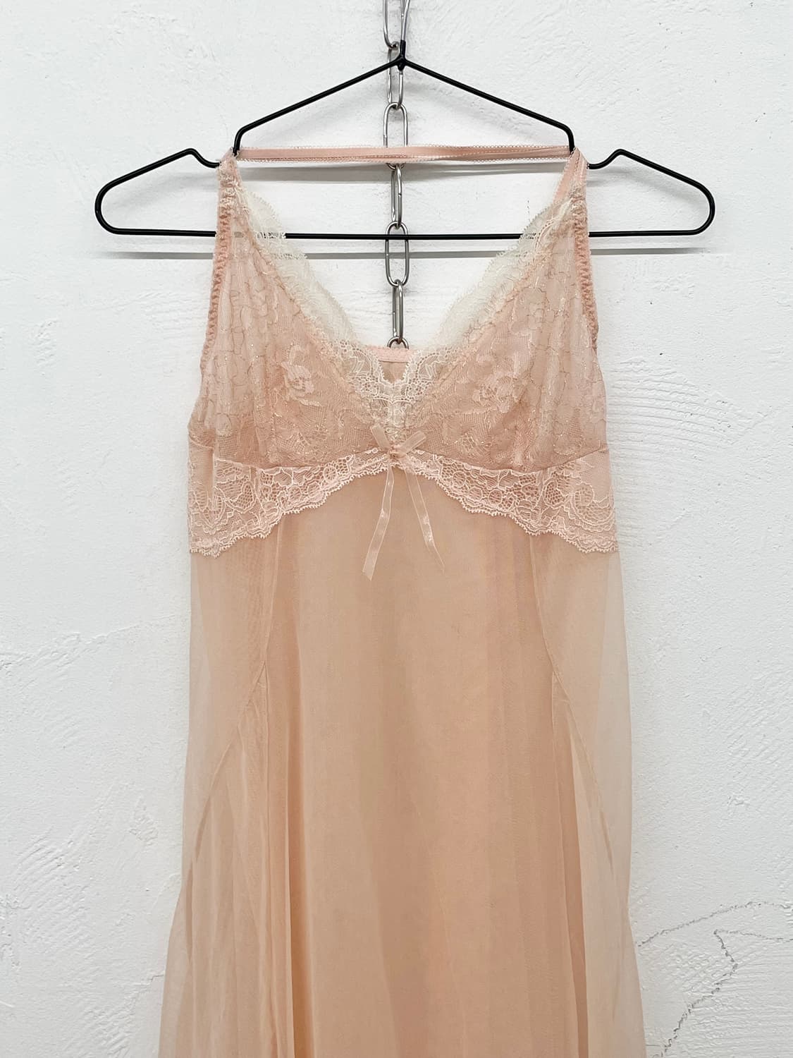 핑크 시어 샤인 레이스 슬립 상품이미지5