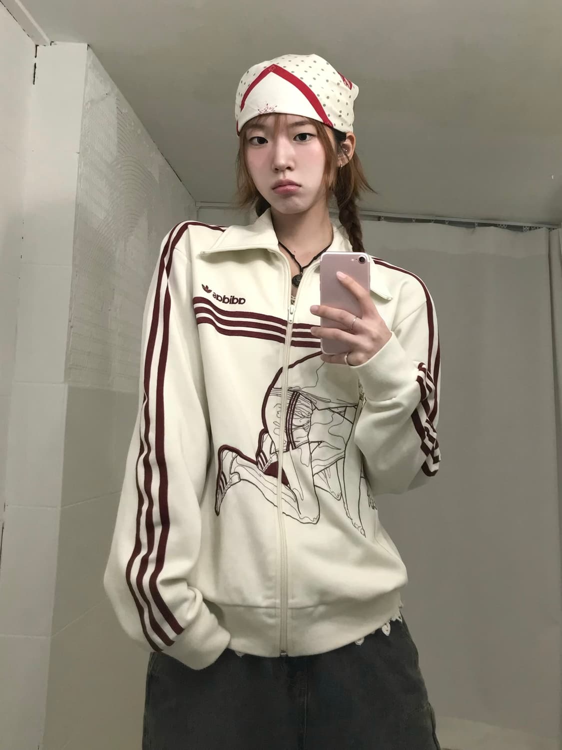 아디다스 유로파 한정판 러너 트랙탑 져지 아이보리 상품이미지2