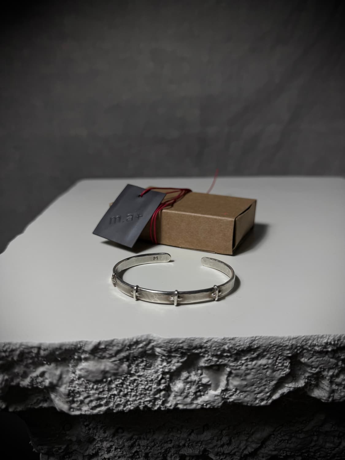 M.A+ Sterling Silver Bar Cuff Bracelet   상품이미지2