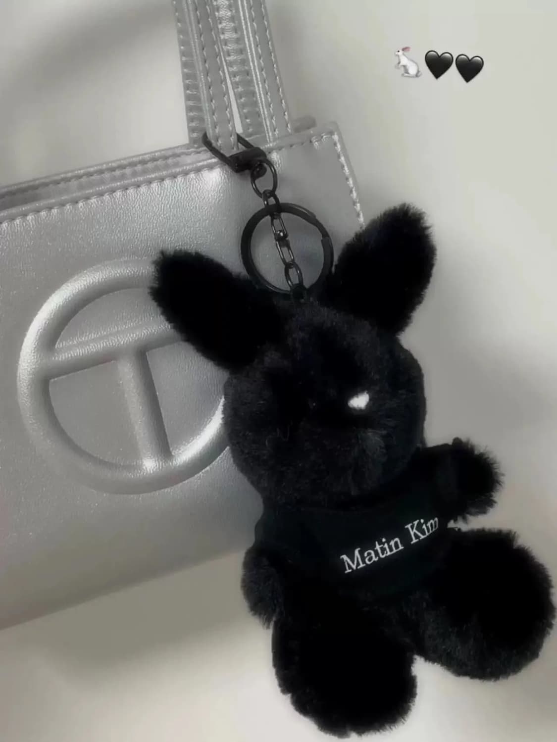 matin kim 마뗑킴 블랙 버니 토끼 인형 키링 열쇠고리 키홀더 고리 상품이미지3