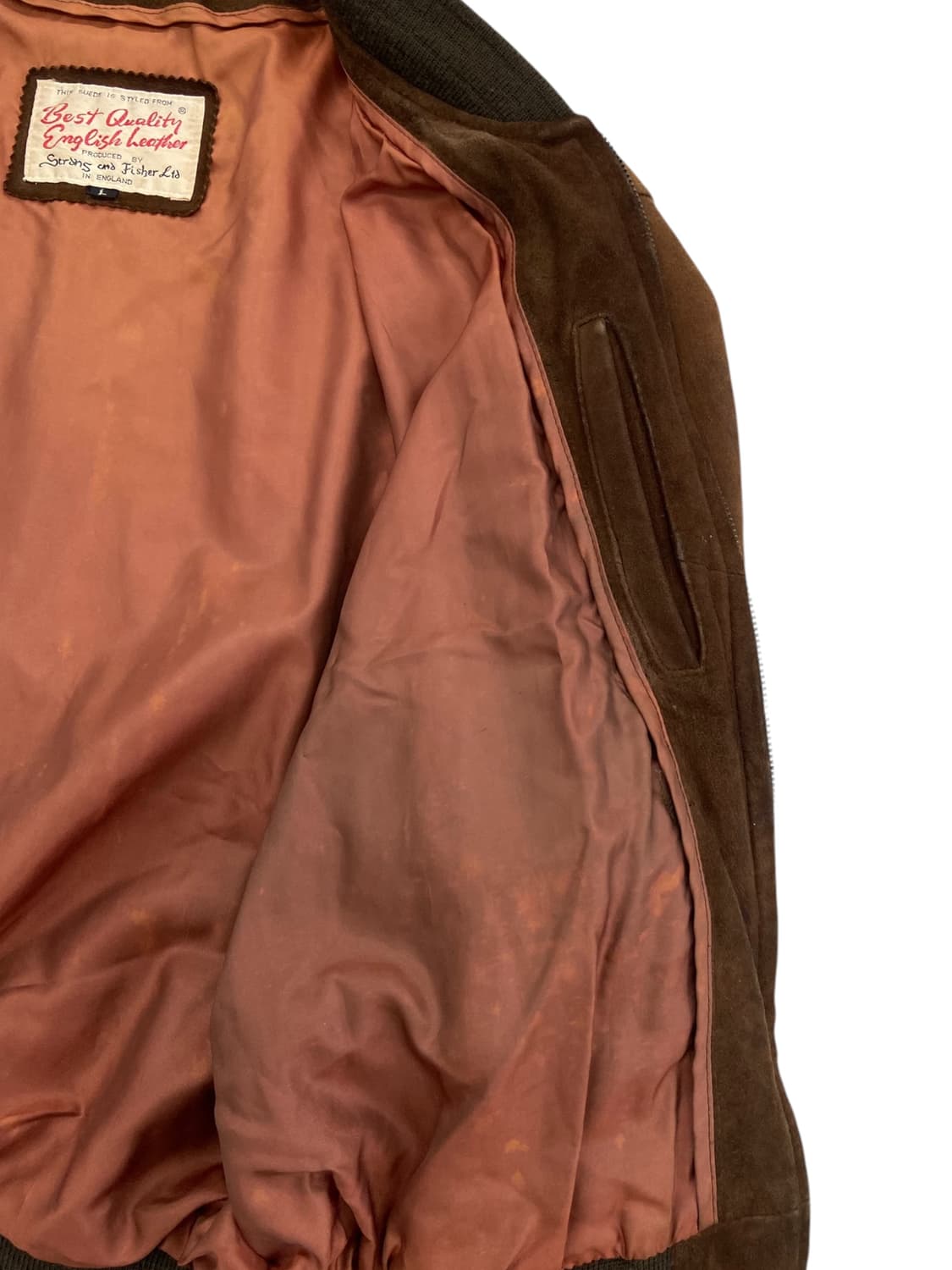 80's 스트롱 앤 피셔 스웨이드 봄버 자켓 상품이미지8