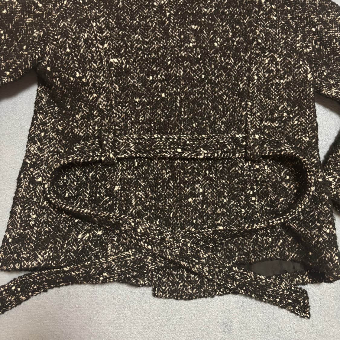 [서울 직거래] 마이클 코어스 헤링본 양털 카라 자켓 M 상품이미지6