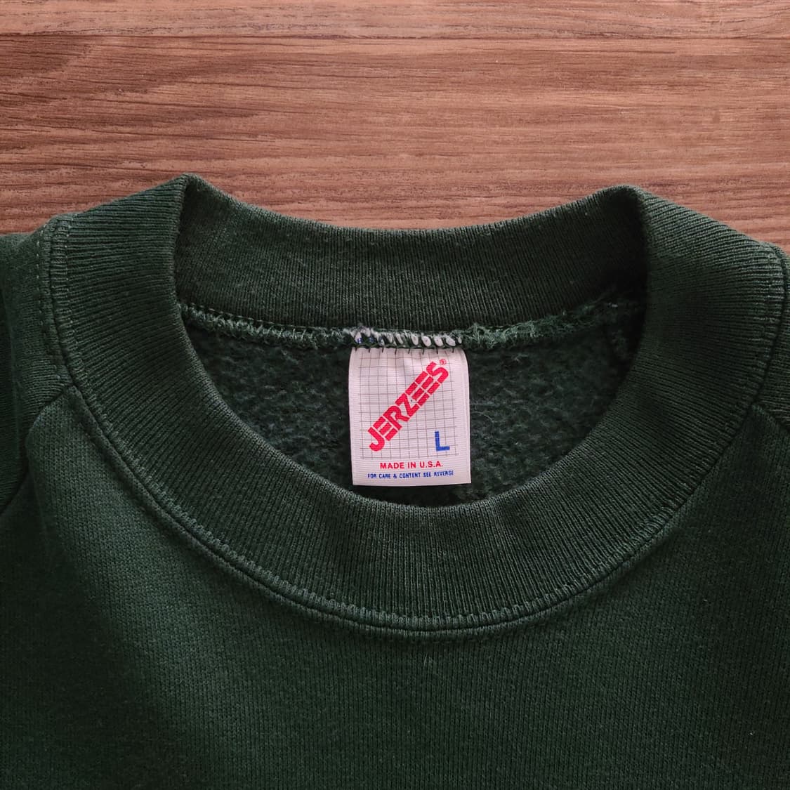 80s USA 빈티지 jerzees 나그랑 카키 스웻셔츠 긴팔 맨투맨 상품이미지8