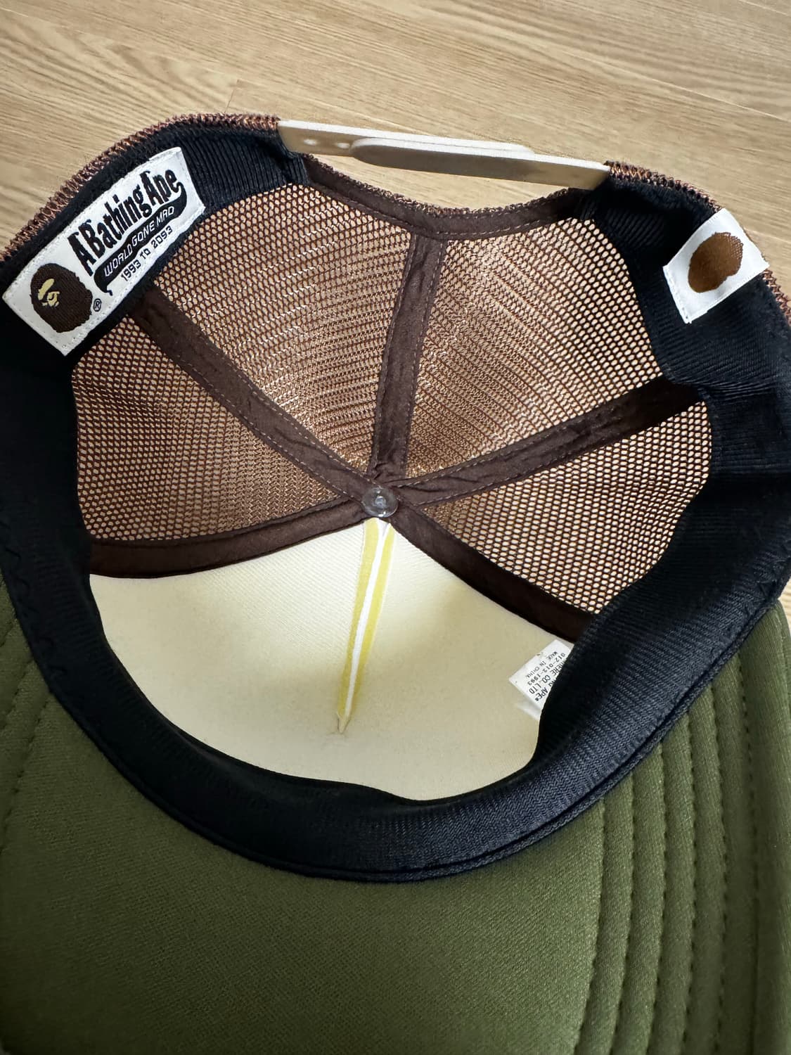 베이프 컬리지 메쉬캡 올리브 드랩 상품이미지2