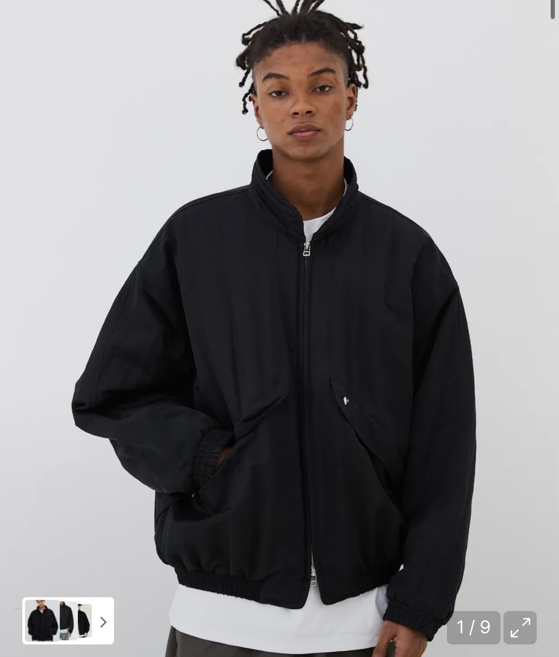 [L] IEY 이에이 와이어 컬러 봄버 자켓 블랙 상품이미지1