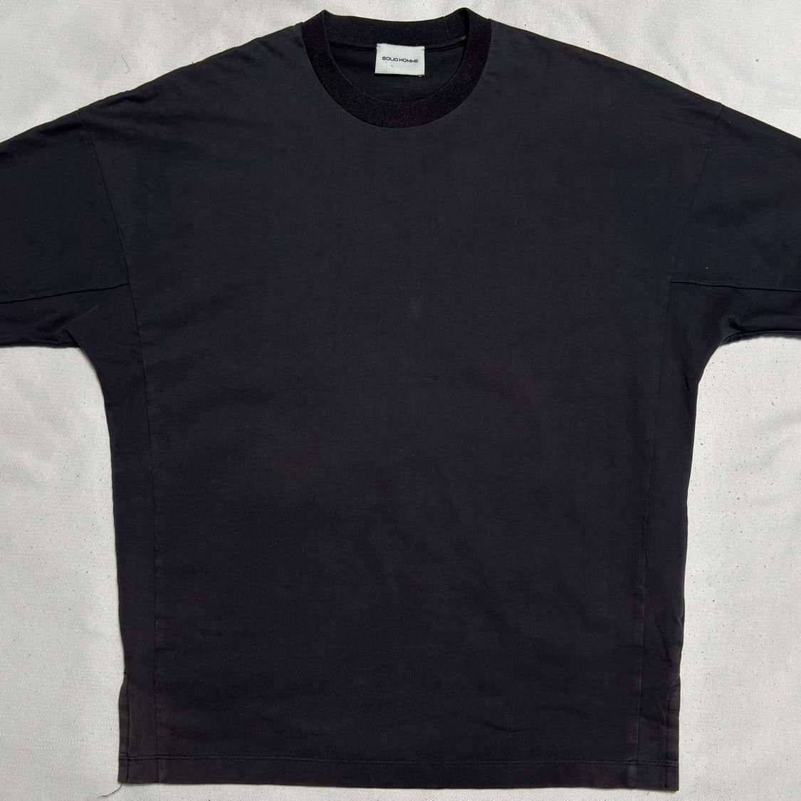 🫶🏻 솔리드옴므 블랙 무지 반팔티🫶🏻 상품이미지1