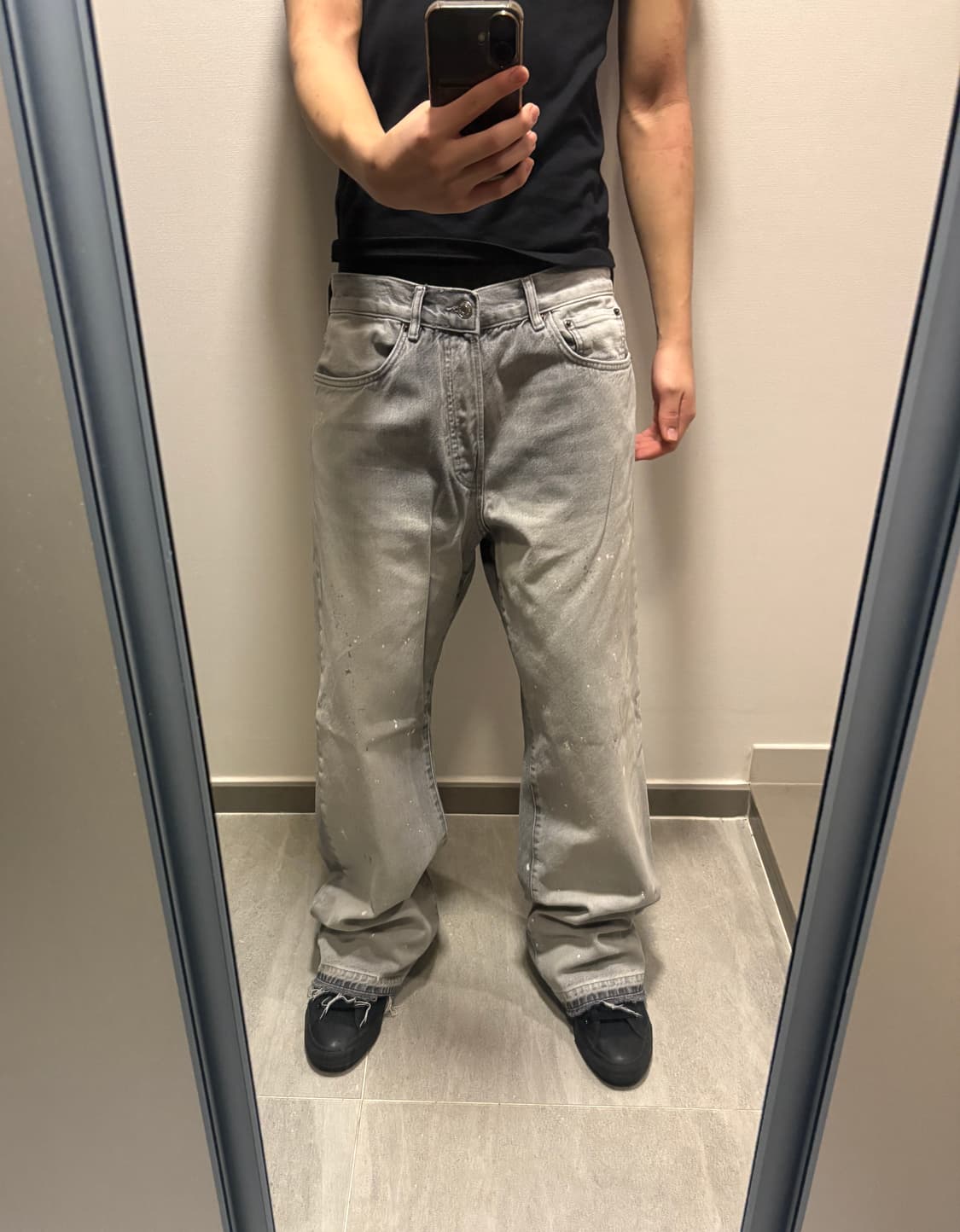 자라 루즈핏 페인팅 스플래시 데님 상품이미지2