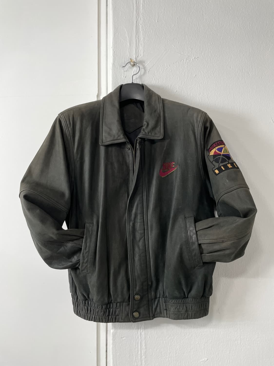 90s 나이키 20주년 레더 봄버 자켓 상품이미지2