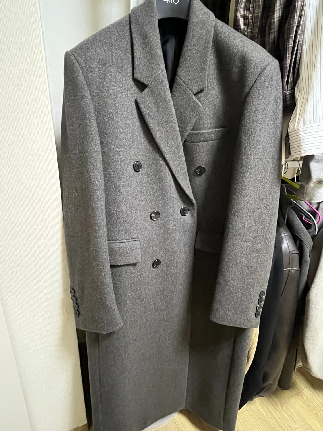 엘무드 그레이웨일 더블코트 카키 46사이즈 상품이미지2