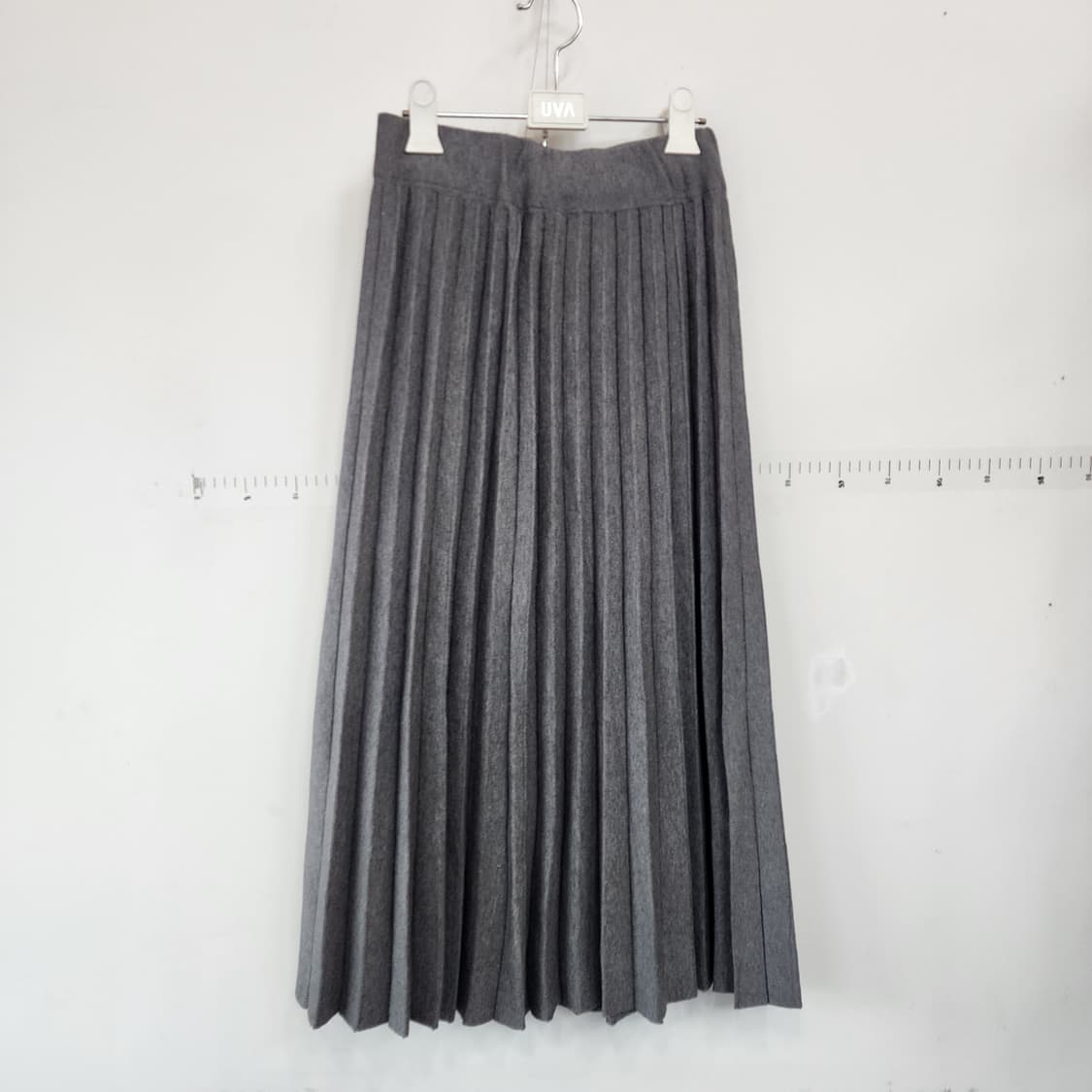 명품 그레이 플리츠 롱 스커트 상품이미지1