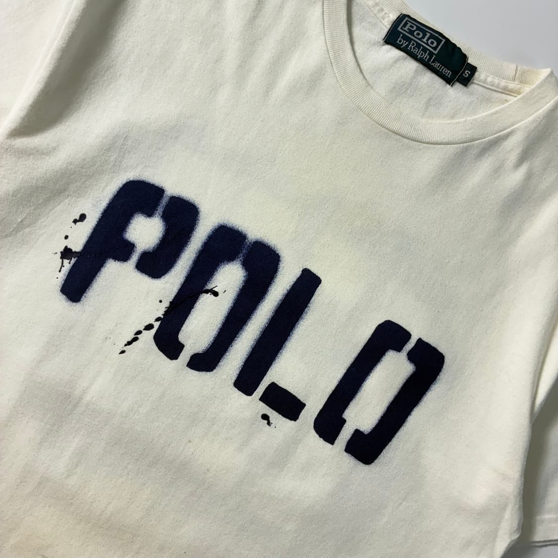 Polo  폴로 랄프로렌 스펠아웃 페인팅 화이트 반팔 티셔츠  상품이미지2