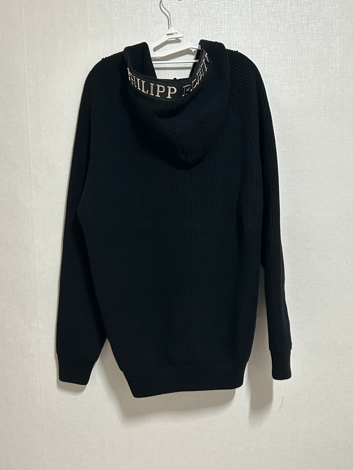 필립플레인 블랙 니트후드집업  상품이미지2