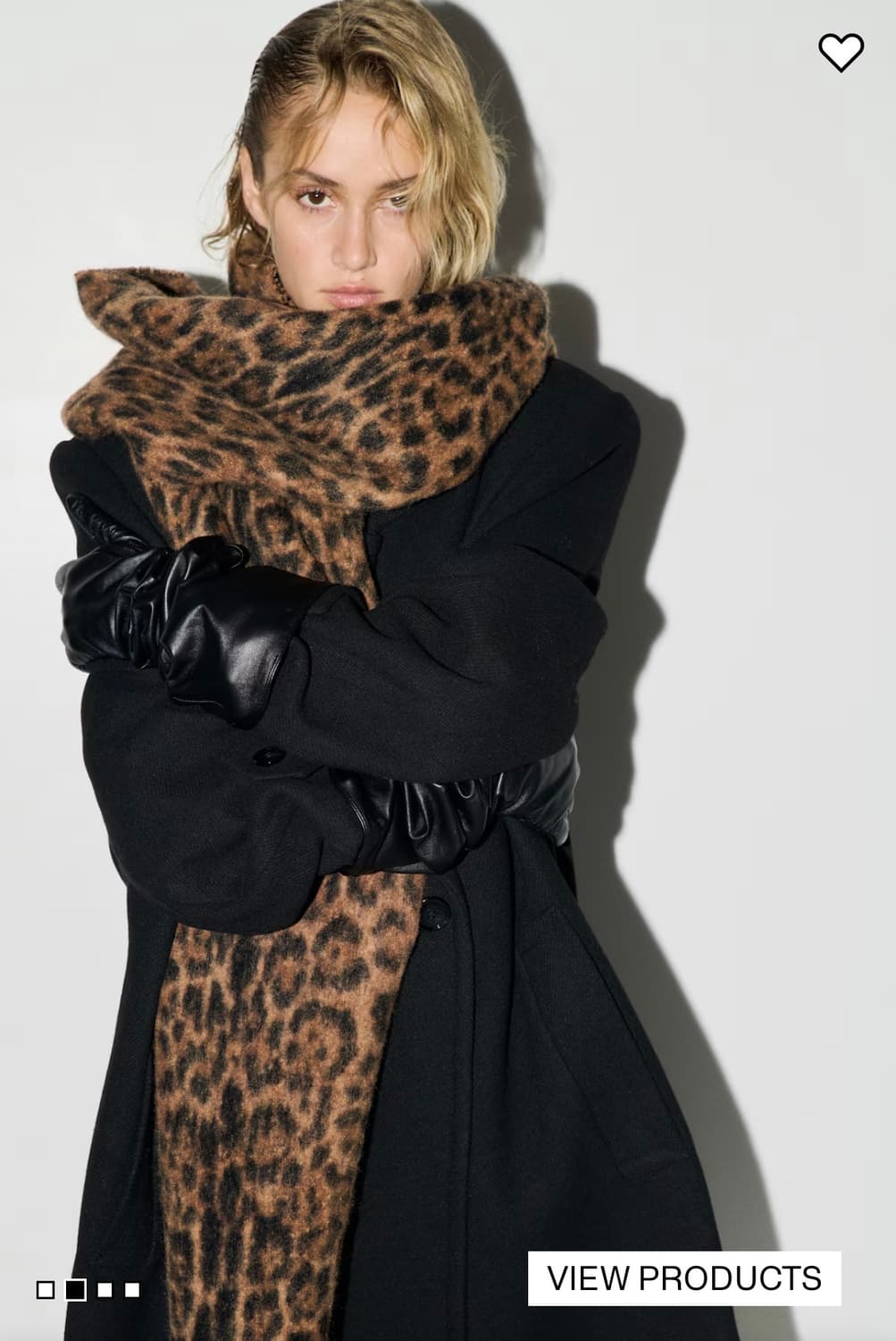 h&m 레오파드 패턴 롱 머플러  상품이미지1