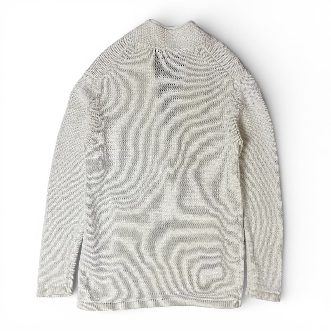 아바하우스 화이트 우드 원버튼 니트 가디건 상품이미지2