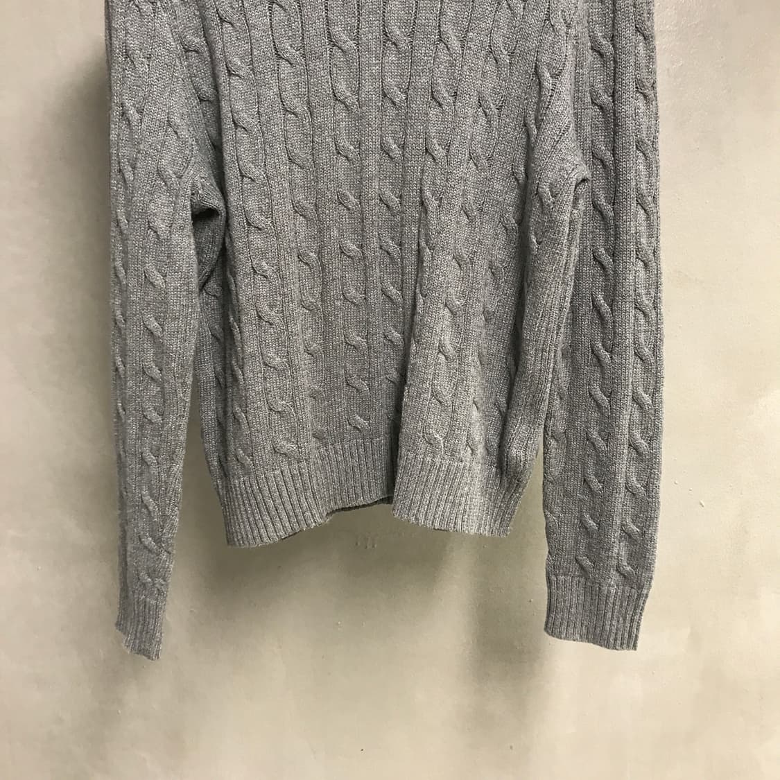 폴로 랄프로렌 케이블 니트 그레이 M 상품이미지3