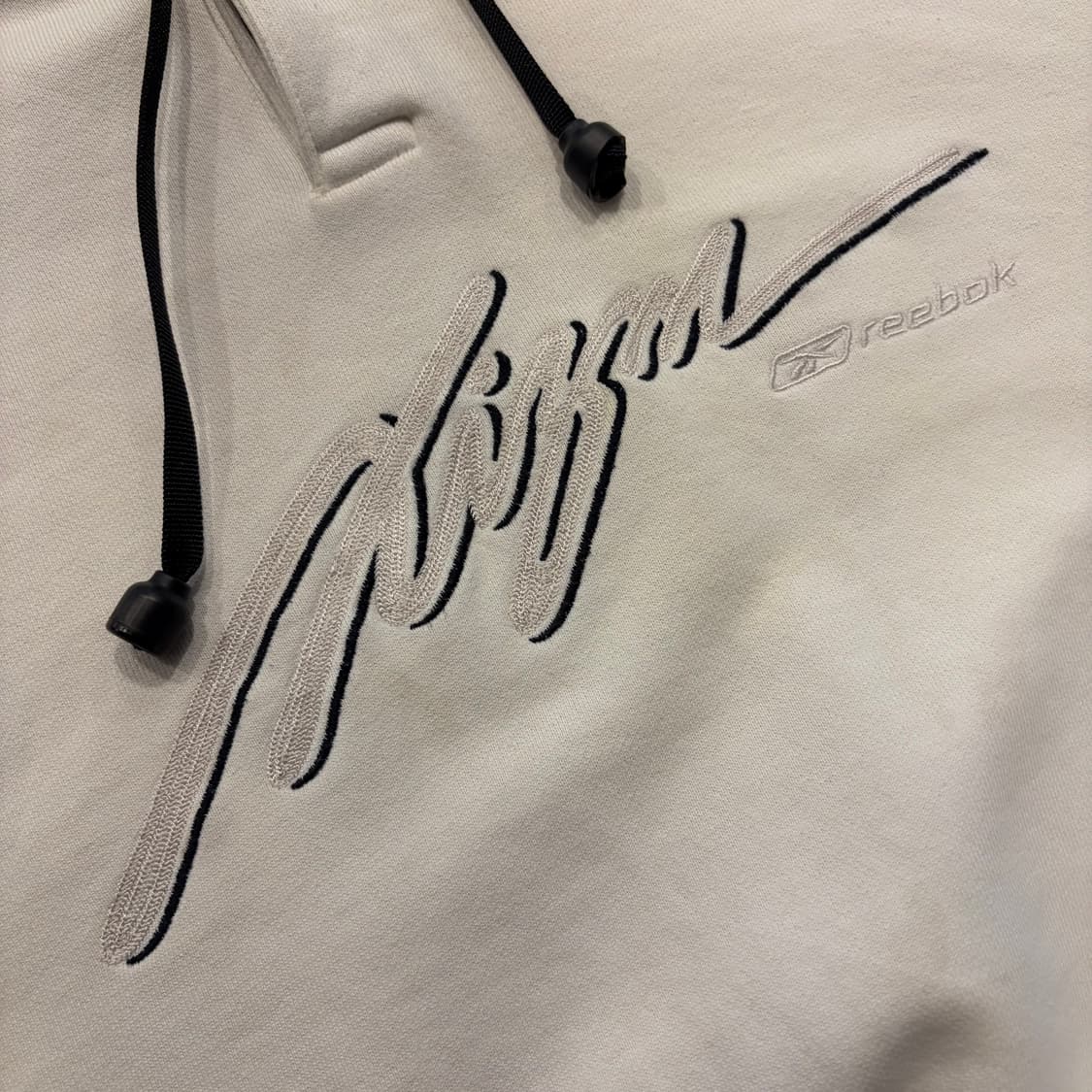 [95] 리복 올드스쿨 빈티지 화이트 버튼 후드티 D238 상품이미지4