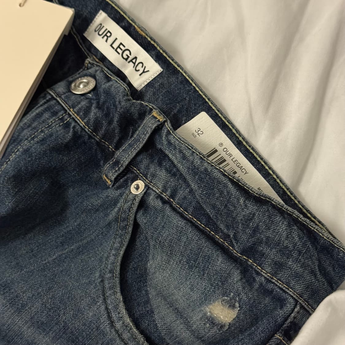 아워레가시 빈티지 러버 리페어 데님 32 새상품 상품이미지3