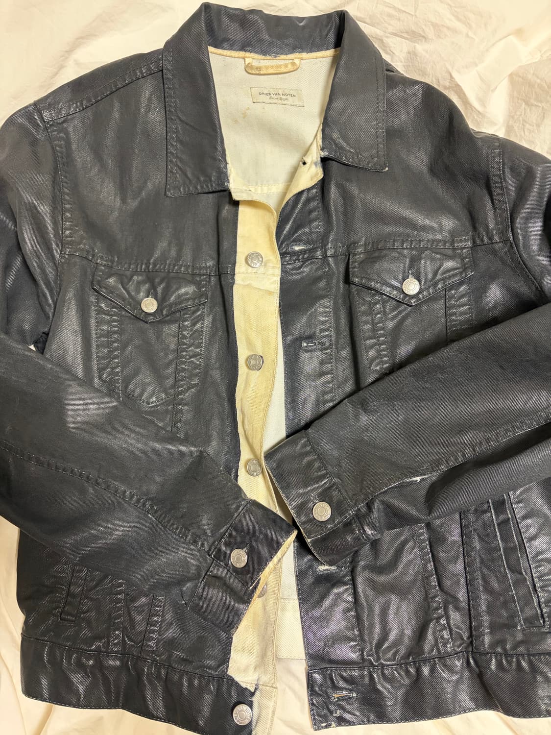 드리스반노튼 페인트 데님 자켓 상품이미지1