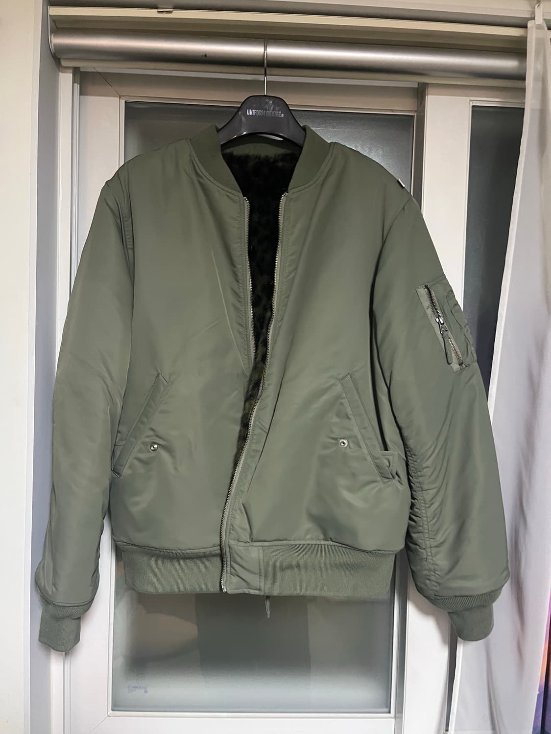 페치선데이 나일론 리버시블 MA-1 그린 L 상품이미지4