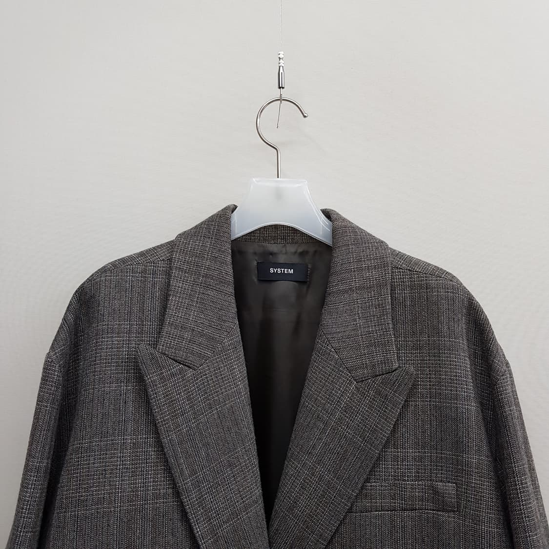 한섬 시스템 2021 체크 테일러드 자켓 88-98-165사이즈 상품이미지3