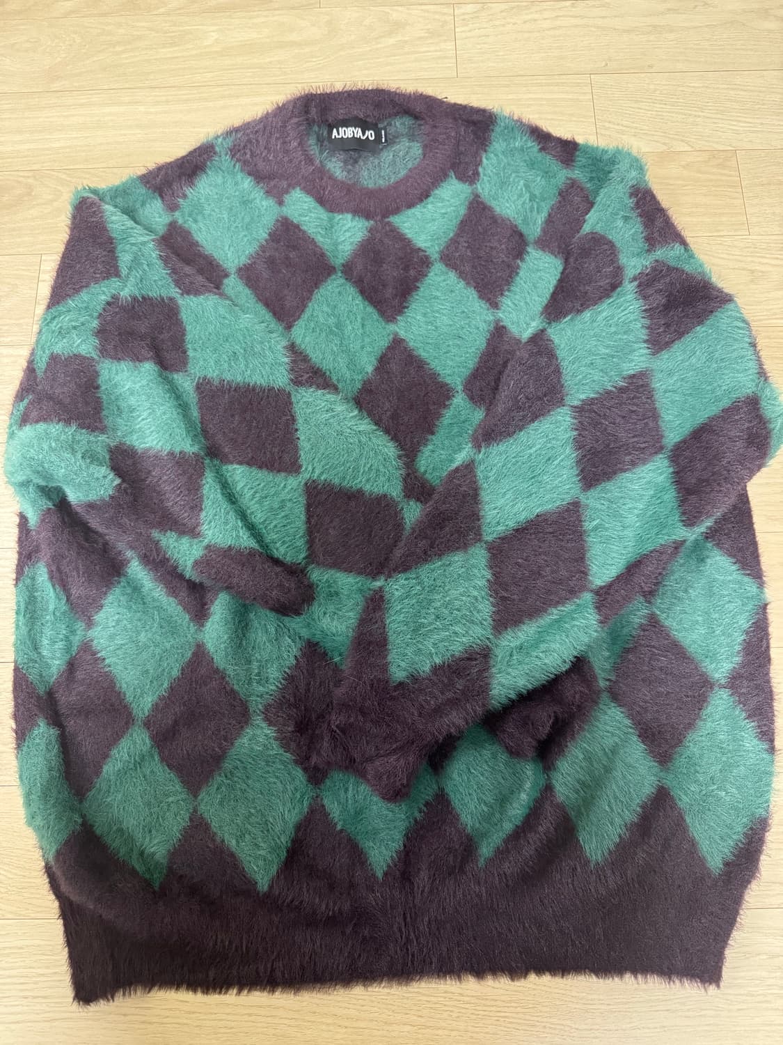 아조바이아조 체크 니트 상품이미지2