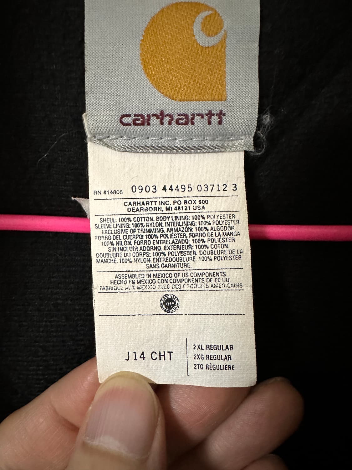 칼하트j14 산타페 자켓 cht컬러 2xl사이즈 상품이미지6