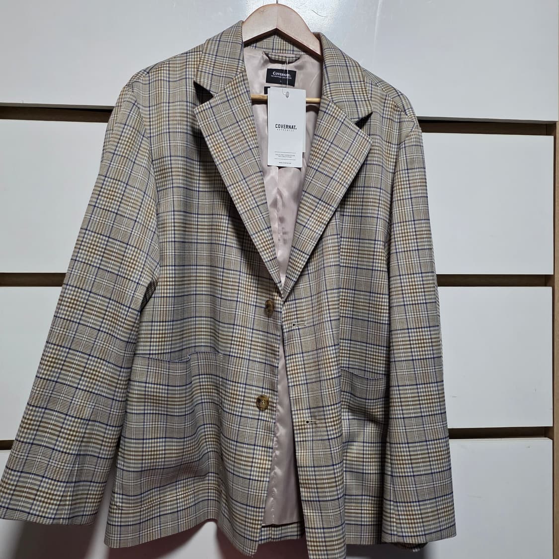 커버낫 정장코트 블레이저 체크자켓 코트 L 상품이미지1
