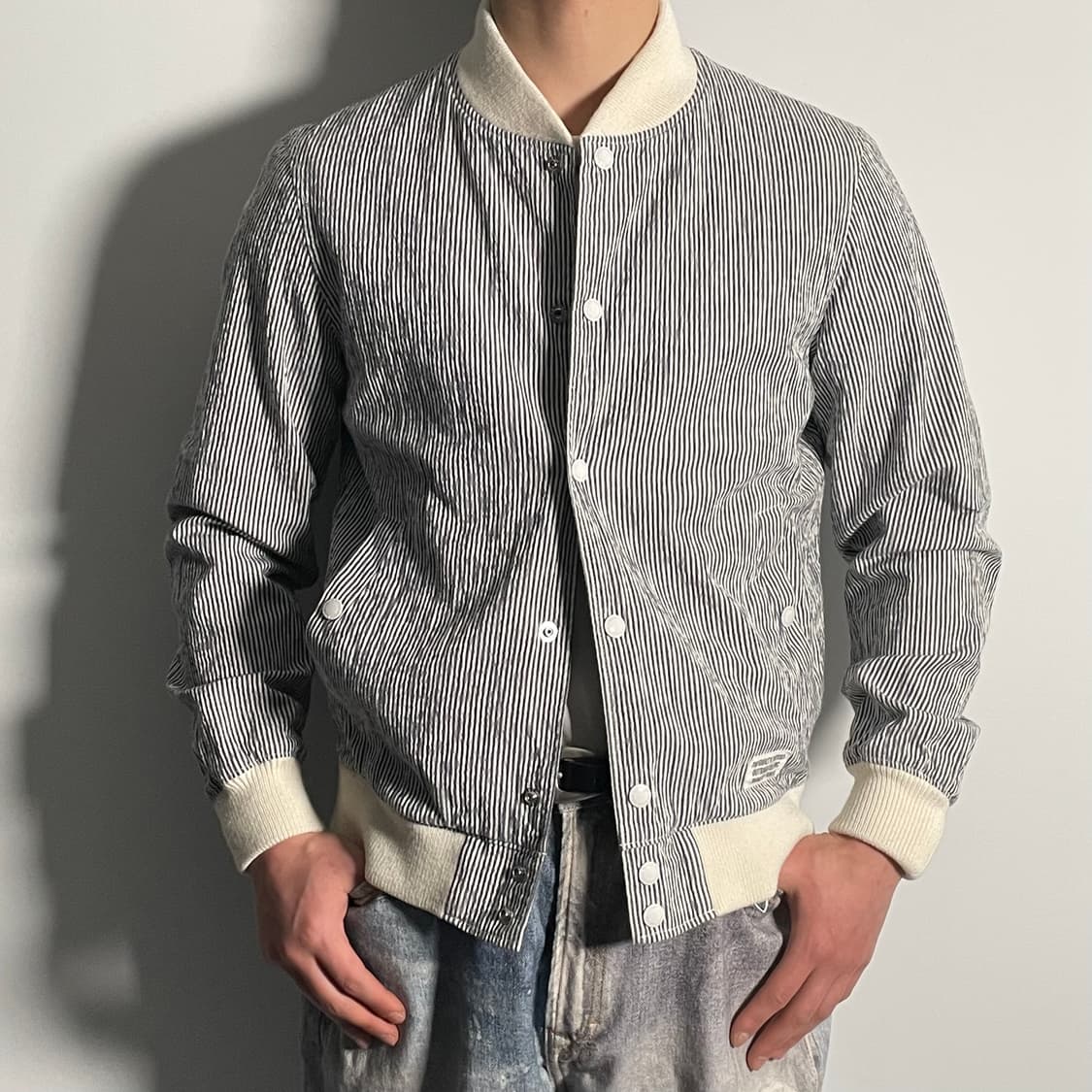 와코마리아 길티파티즈 스트라이프 블루종 자켓 (on.589)   상품이미지3