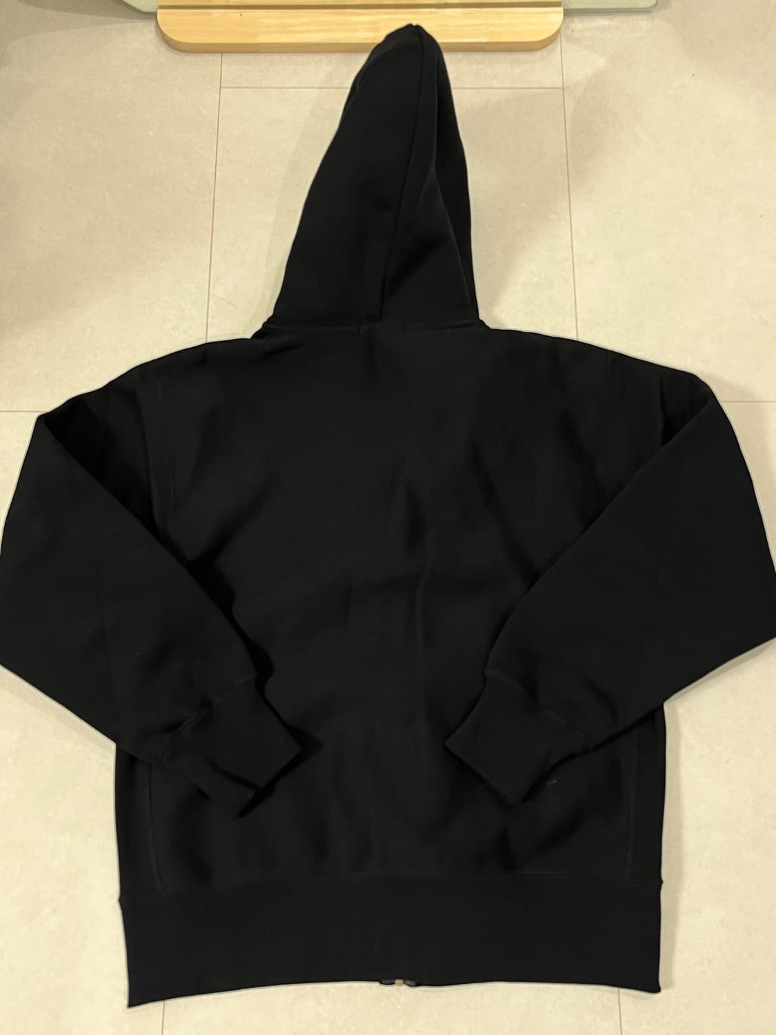 지유 리버스위브 헤비 기모 후드집업 상품이미지2