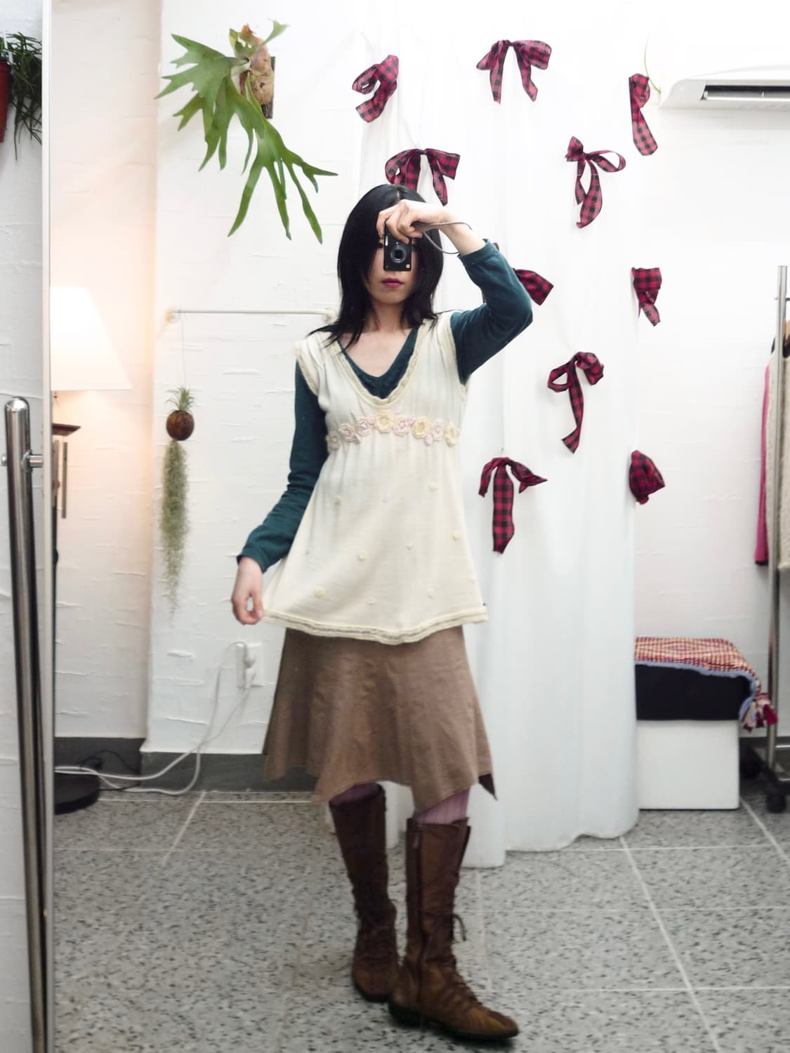 rose crochet knit vest 상품이미지2